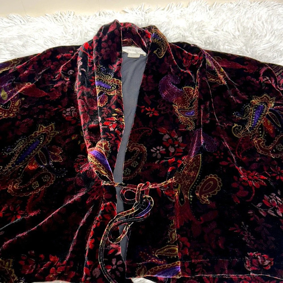 Vintage Bryan Emerson Crushed Velvet Cropped Jacket - Picture 6 of 12